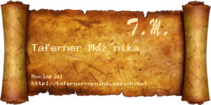 Taferner Mónika névjegykártya